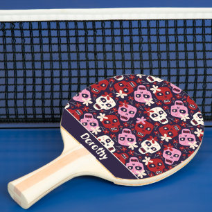 Sugar Skull Ping Pong Paddle