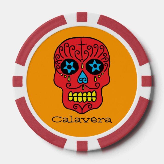 Sugar Skull Poker Chips (Front)