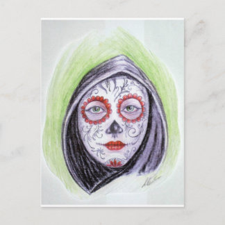 Sugar skull postcard
