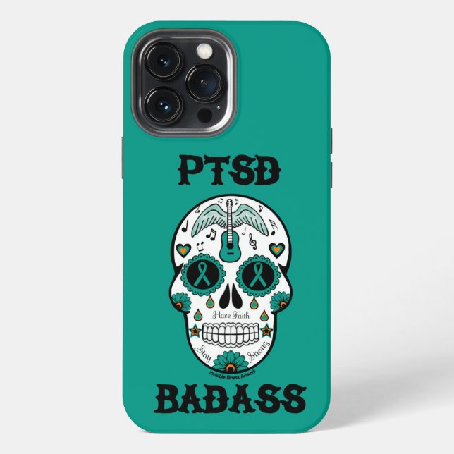 Sugar Skull...PTSD iPhone Case (Back)