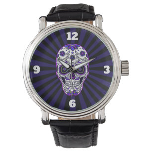 Sugar Skull Purple Colours Watch 