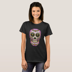 Sugar Skull Purple Floral T-Shirt