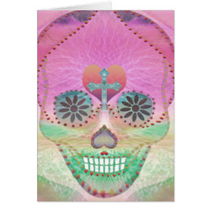 Sugar Skull Rainbow Heart Tree of Life Day of Dead