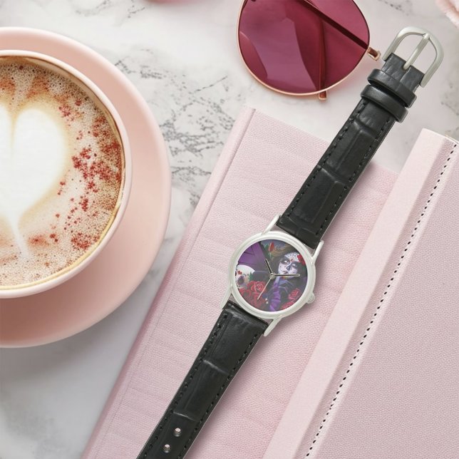 Sugar Skull Red Roses Purple Watch (Creator Uploaded)