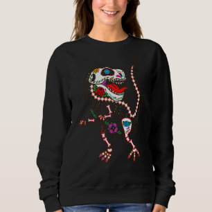 Sugar Skull Rex Dia De Los Muertos Halloween Sweatshirt