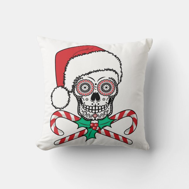 Sugar Skull Santa Cushion (Front)