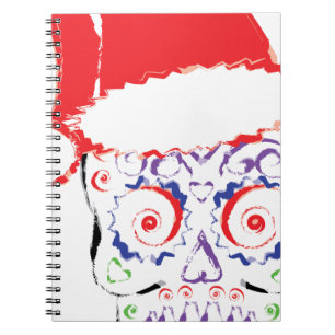 Sugar Skull Santa Spiral Notebook