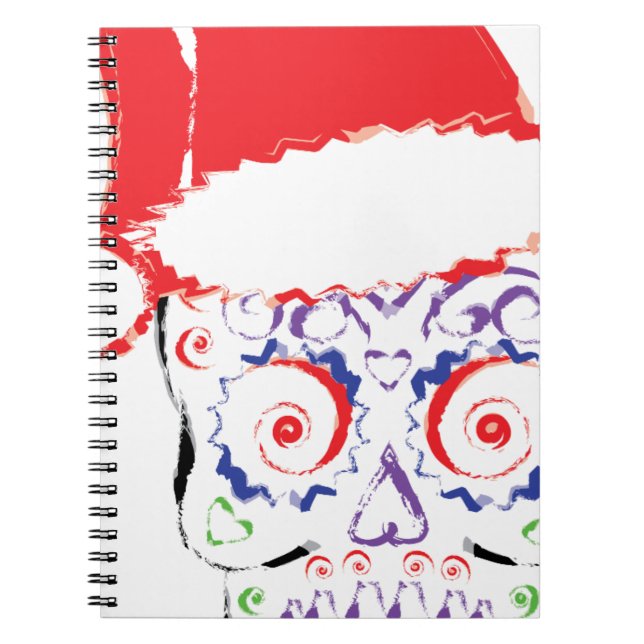 Sugar Skull Santa Spiral Notebook (Front)