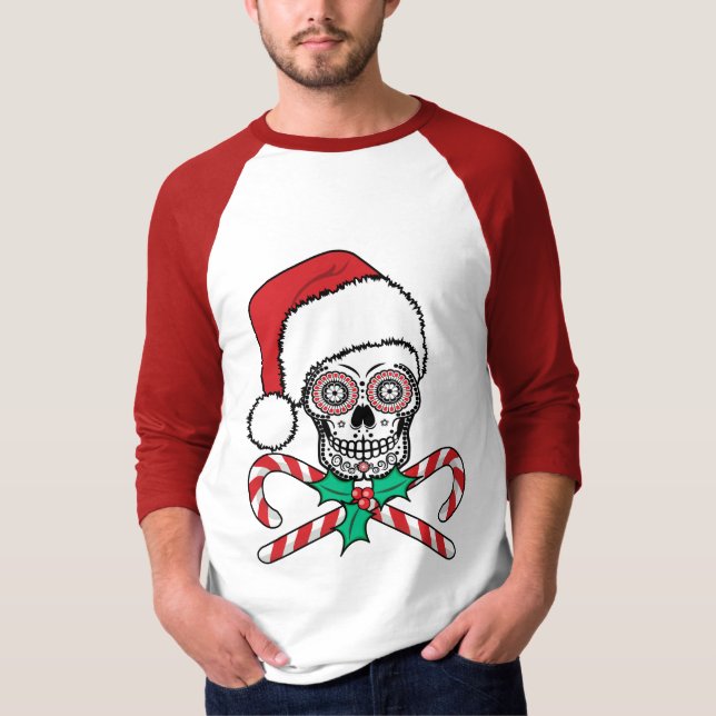 Sugar Skull Santa T-Shirt (Front)