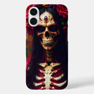 Sugar Skull Skeleton Day of Dead Mexican Art Gift iPhone 16 Plus Case