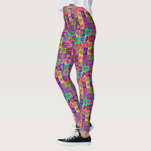 Sugar Skull Squares Leggings