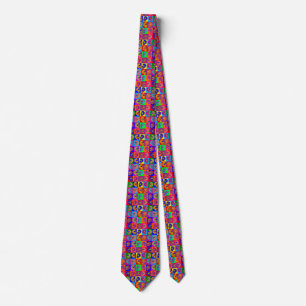 Sugar Skull Squares Tie