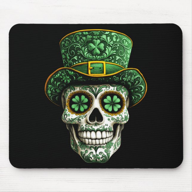 Sugar Skull St Patrick Day Of The Government Mouse Pad (Front)