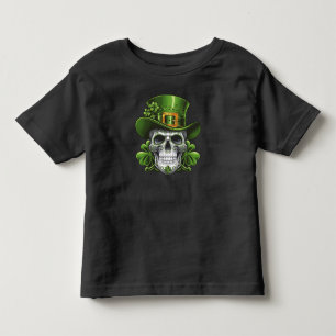 Sugar Skull St Patrick's Day Shamrock Toddler T-Shirt