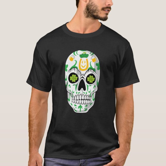 Sugar Skull St Patricks T-Shirt (Front)