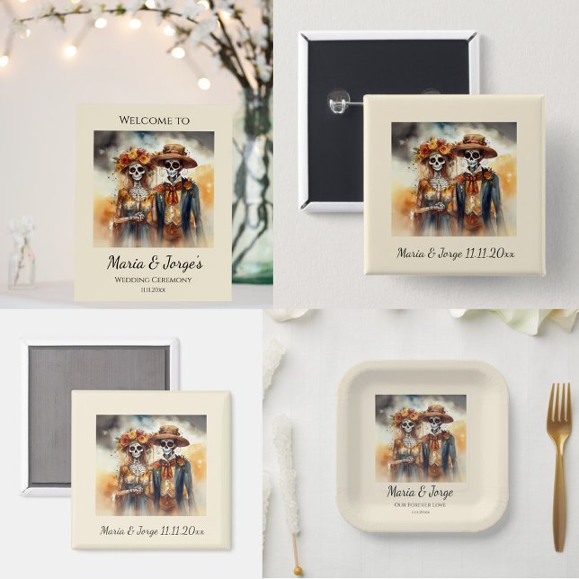 Sugar Skull Sweethearts, custom Magnet (Creator Uploaded)