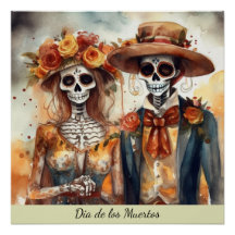 Sugar Skull Sweethearts Dia de los Muertos