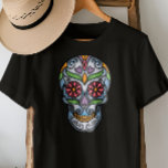 Sugar Skull T-Shirt<br><div class="desc">Sugar Skull T-Shirt - An extremely funky t shirt featuring the beautiful art of a mariposa sugar skull. The perfect outfit to be used during any Mexican celebration. Mariposa Sugar skulls are typically found during the celebration of the Day of the Dead (El día de los muertos).</div>