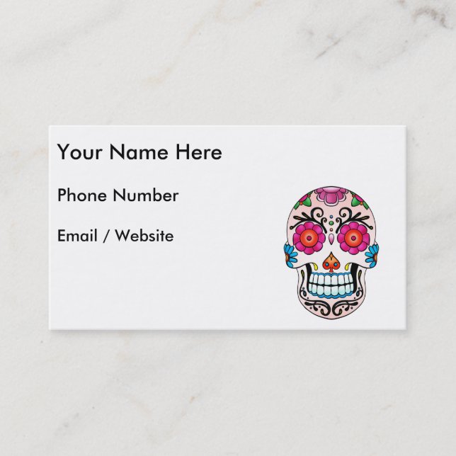 Sugar Skull - Tattoo Art Business Card (Front)