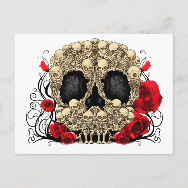 Sugar Skull - Tattoo Design Postcard (Front)