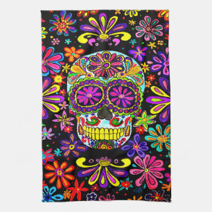Sugar Skull Tea Towel