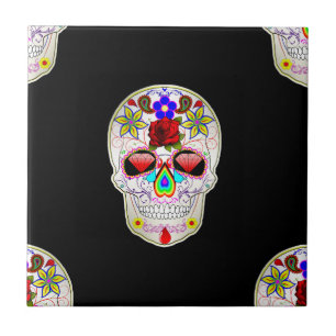 sugar skull tile
