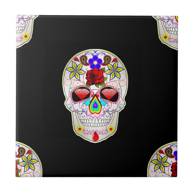 sugar skull tile (Front)