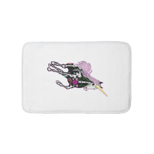 Sugar Skull Unicorn Day Of The Death T-Shirt Bath Mat