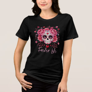 Sugar Skull Valentine  Tri-Blend Shirt
