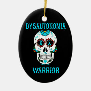 Sugar Skull/Warrior...Dysautonomia Ceramic Tree Decoration