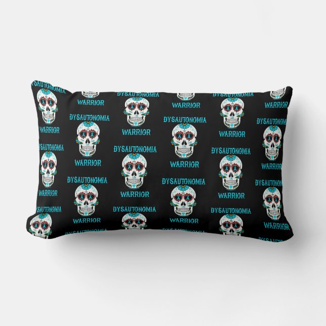 Sugar Skull/Warrior...Dysautonomia Lumbar Cushion (Front)