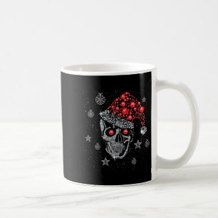 Sugar Skull With Santa Hat Tee Christmas Pajama Xm Coffee Mug