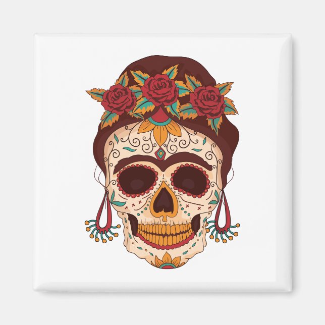 Sugar Skull Woman  Magnet (Front)