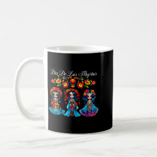 Sugar Skull Women Dia De Los Muertos Catrina Day Coffee Mug