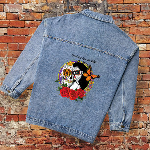Sugar Skulls Art Nouveau Denim Jacket