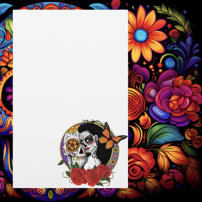 Sugar Skulls Art Nouveau Stationery (Creator Uploaded)