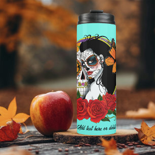 Sugar Skulls Art Nouveau Thermal Tumbler