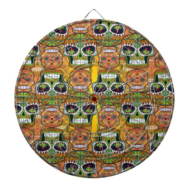 Sugar Skulls Dartboard (Front)