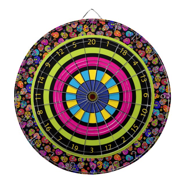 Sugar Skulls Dartboard (Front)