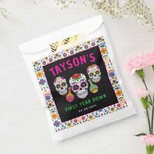 Sugar Skulls Day 1st Birthday Party Colourful Día Favour Bags