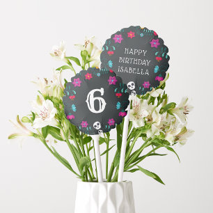Sugar Skulls Day of the Dead Theme Birthday Balloon