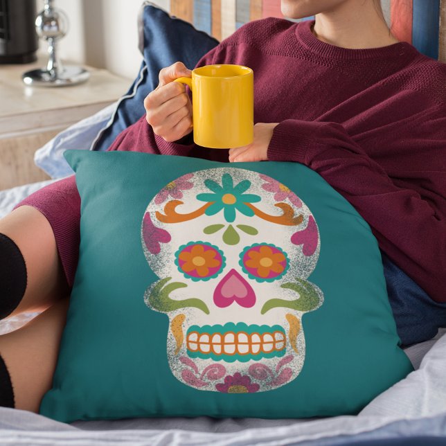 Sugar Skulls Dia De Los Muertos Cushion (Creator Uploaded)