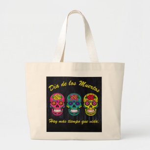 Sugar Skulls Día de los Muertos  Large Tote Bag