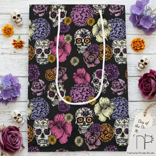 Sugar Skulls & Flowers Medium Gift Bag