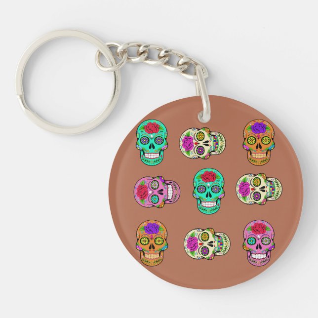 Sugar Skulls  Key Ring (Front)
