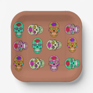 Sugar Skulls  Paper Plate