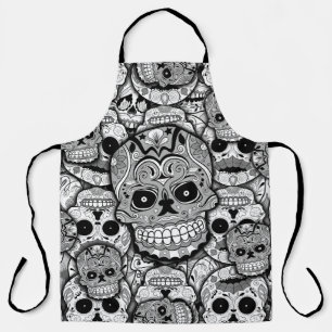 Sugar Skulls Pattern Apron