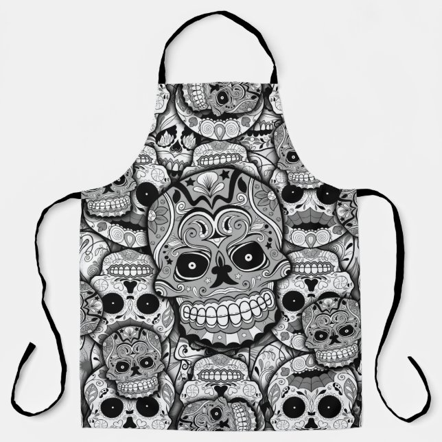 Sugar Skulls Pattern Apron (Front)