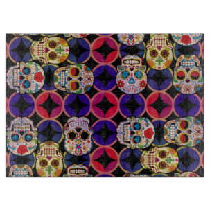 Sugar Skulls Pattern Cutting Board
