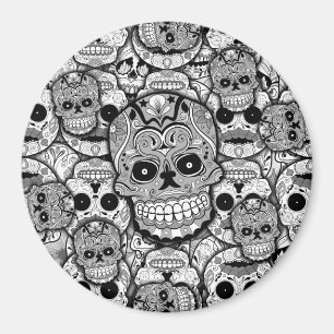 Sugar Skulls Pattern Magnet